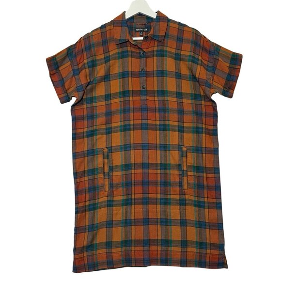 Toad&Co Dresses & Skirts - Toad & Co Women Hartland ShirtDress Plaid Flannel Short Sleeve Small size